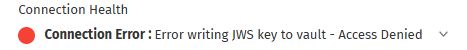 Connection Summary - Error