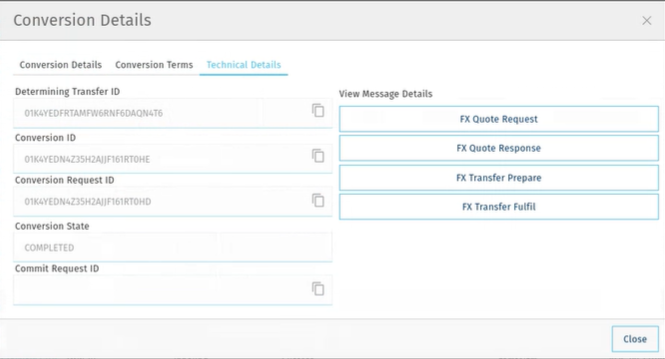 Conversion technical details