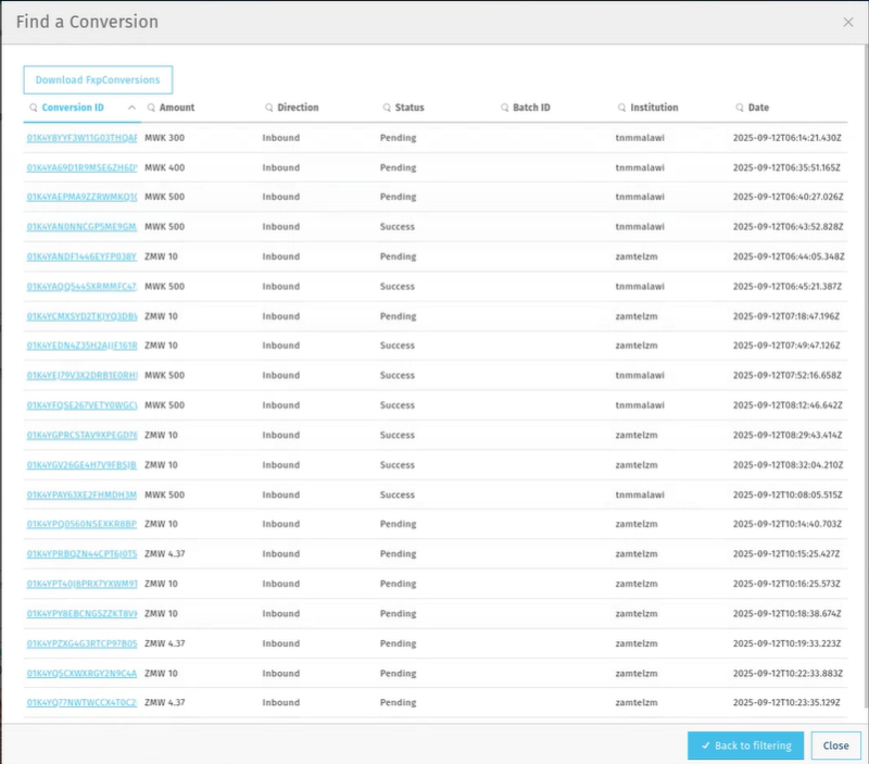find a conversion results