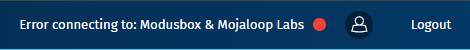 Navbar Onboarding Status - Error